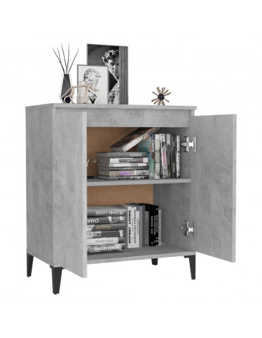 Credenza Grigio Cemento 60x35x70 cm in Legno Multistrato