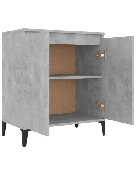 Credenza Grigio Cemento 60x35x70 cm in Legno Multistrato