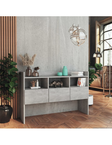 Credenza Grigio Cemento 105x30x70 cm in Legno Multistrato