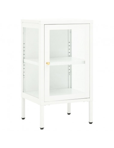 Credenza 38x35x70 cm Metallo e Vetro