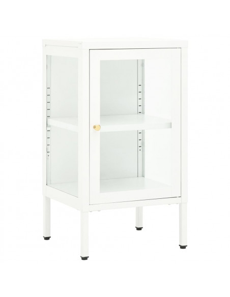 Credenza 38x35x70 cm Metallo e Vetro