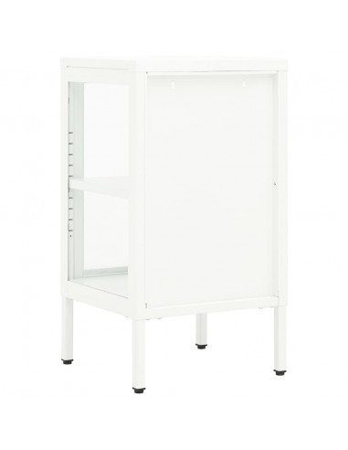 Credenza 38x35x70 cm Metallo e Vetro