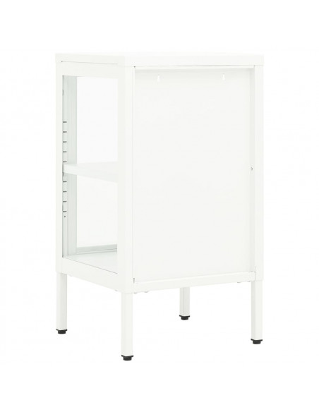 Credenza 38x35x70 cm Metallo e Vetro
