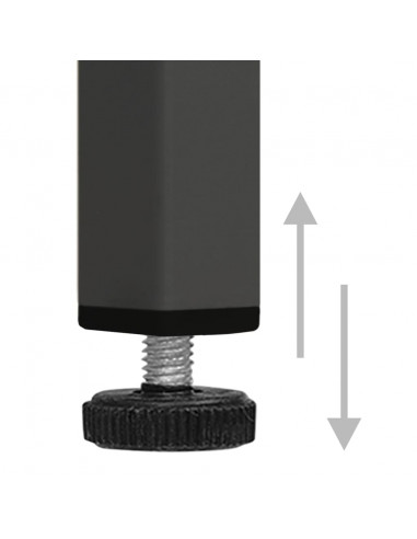 Credenza Antracite 105x35x70 cm in Acciaio e Vetro Temperato