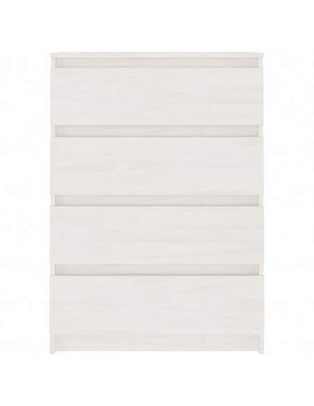 Credenza Bianca 60x36x84 cm in Legno Massello di Pino