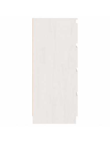 Credenza Bianca 60x36x84 cm in Legno Massello di Pino