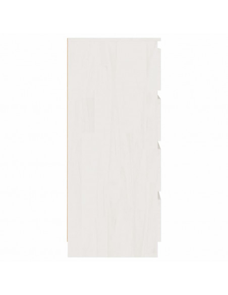 Credenza Bianca 60x36x84 cm in Legno Massello di Pino
