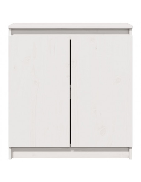 Armadietto Bianco 60x36x65 cm in Legno Massello di Pino