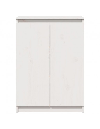 Credenza Bianca 60x36x84 cm in Legno Massello di Pino