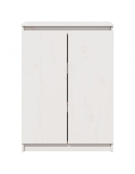 Credenza Bianca 60x36x84 cm in Legno Massello di Pino