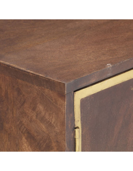 Credenza 120x29x60 cm in Legno Massello di Mango