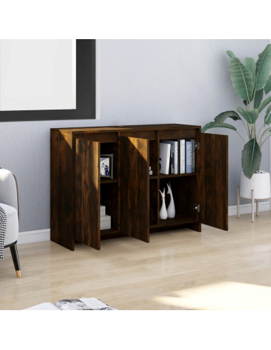 Credenza Rovere Fumo 102x33x75 cm in Truciolato