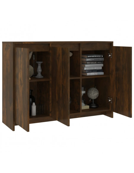 Credenza Rovere Fumo 102x33x75 cm in Truciolato