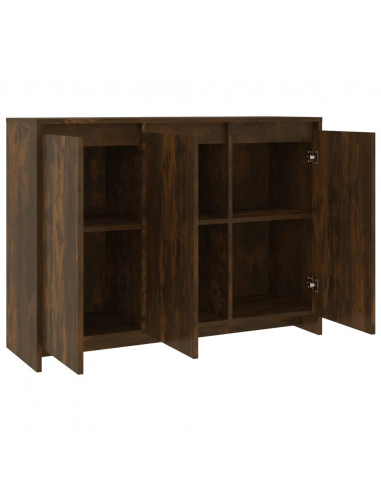 Credenza Rovere Fumo 102x33x75 cm in Truciolato
