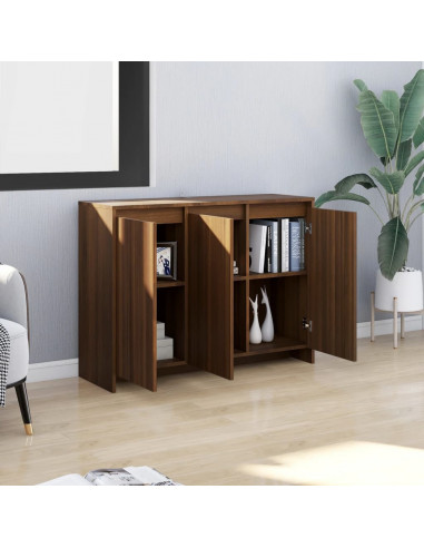 Credenza Rovere Marrone 102x33x75 cm in Truciolato