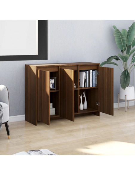 Credenza Rovere Marrone 102x33x75 cm in Truciolato
