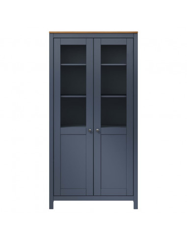 Credenza Alta Hill Grigia 85x37x170,5 cm in Legno di Pino