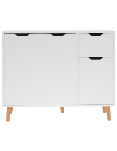 Credenza Bianca 90x30x72 cm in Legno Multistrato