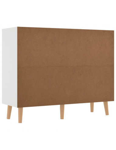 Credenza Bianca 90x30x72 cm in Legno Multistrato