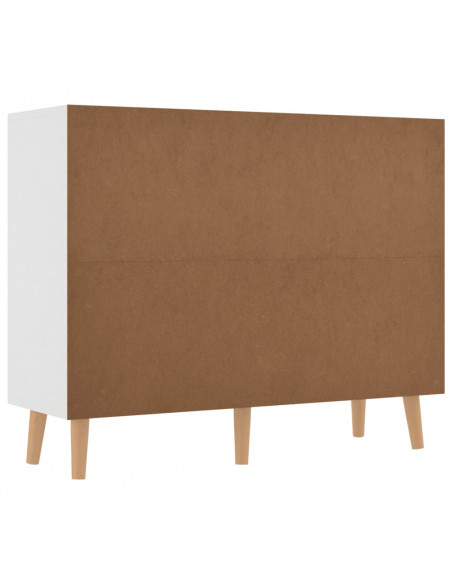 Credenza Bianca 90x30x72 cm in Legno Multistrato