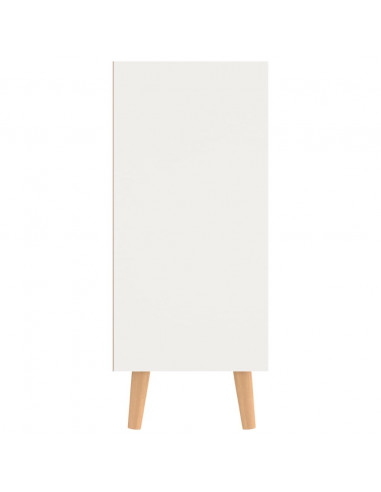 Credenza Bianca e Rovere Sonoma 90x30x72cm in Legno Multistrato