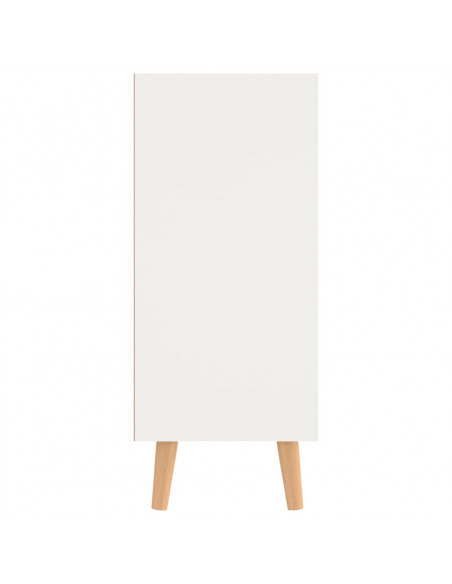 Credenza Bianca e Rovere Sonoma 90x30x72cm in Legno Multistrato