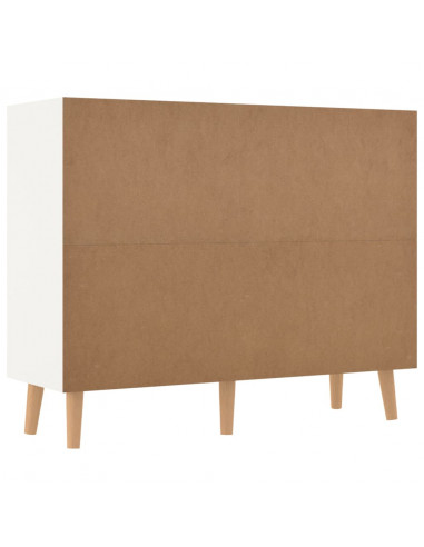 Credenza Bianca e Rovere Sonoma 90x30x72cm in Legno Multistrato