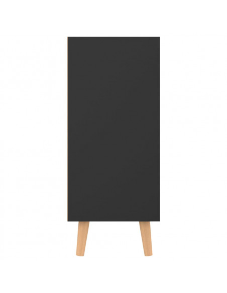 Credenza Nero Lucido 90x30x72 cm in Legno Multistrato