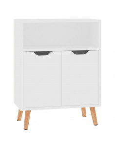 Credenza Bianca 60x30x72 cm in Legno Multistrato 2