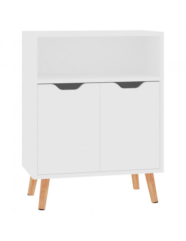 Credenza Bianca 60x30x72 cm in Legno Multistrato
