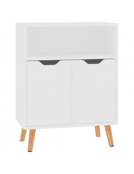 Credenza Bianca 60x30x72 cm in Legno Multistrato
