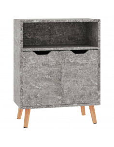Credenza Grigio Cemento 60x30x72 cm in Legno Multistrato 2
