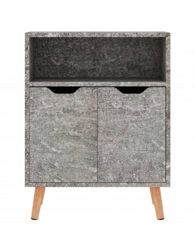 Credenza Grigio Cemento 60x30x72 cm in Legno Multistrato