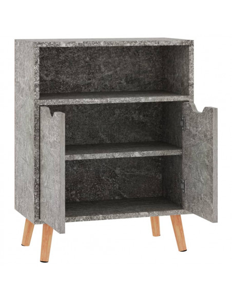 Credenza Grigio Cemento 60x30x72 cm in Legno Multistrato