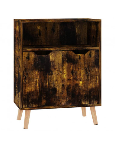 Credenza Rovere Fumo 60x30x72 cm in Legno Multistrato