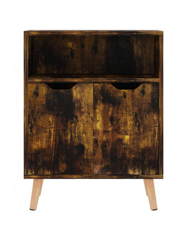 Credenza Rovere Fumo 60x30x72 cm in Legno Multistrato