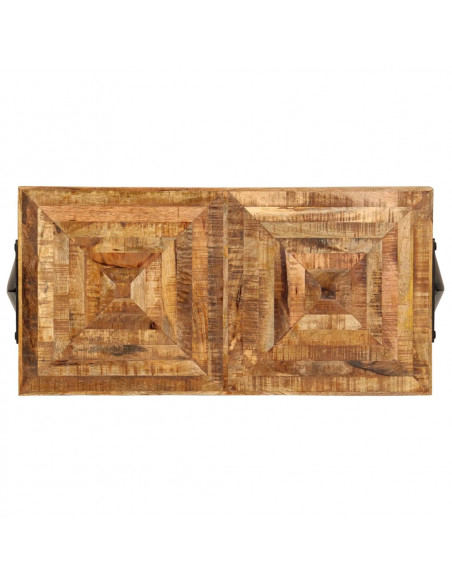 Tavolo Consolle in Legno Massello di Mango 80x40x75 cm