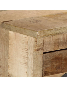 Credenza 140x38x90 cm in Legno Massello di Mango 2