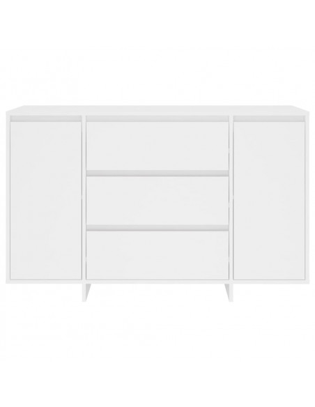 Credenza con 3 Cassetti Bianca 120x41x75 cm in Truciolato
