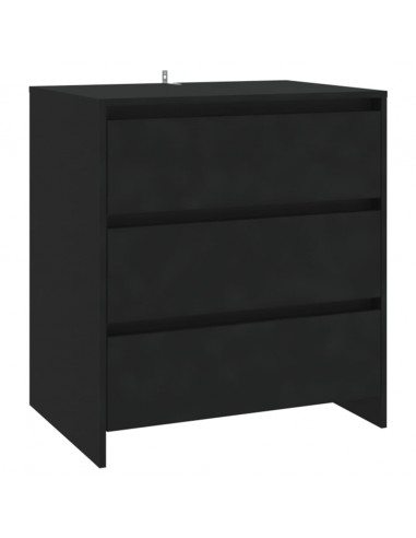 Credenza Nera 70x41x75 cm in Truciolato