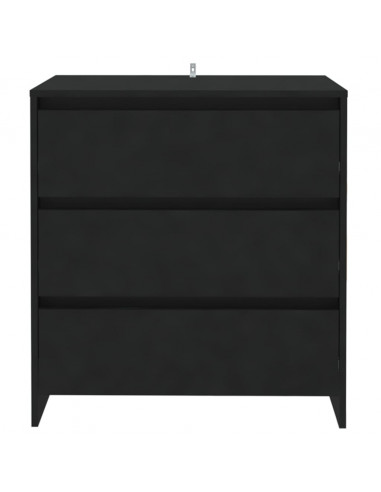 Credenza Nera 70x41x75 cm in Truciolato
