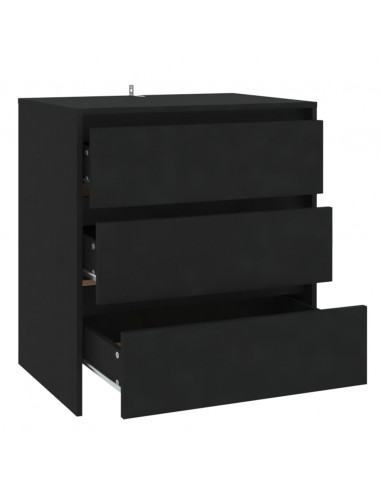 Credenza Nera 70x41x75 cm in Truciolato