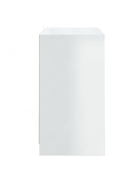 Credenza Bianco Lucido 70x41x75 cm in Truciolato