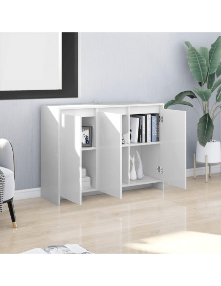 Credenza Bianca 102x33x75 cm in Truciolato