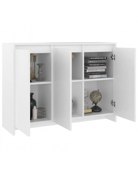 Credenza Bianca 102x33x75 cm in Truciolato