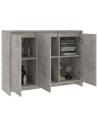 Credenza Grigio Cemento 102x33x75 cm in Truciolato