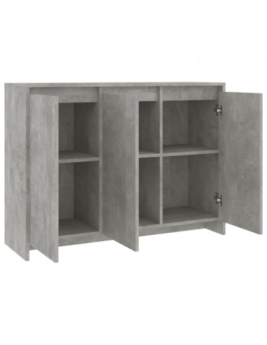 Credenza Grigio Cemento 102x33x75 cm in Truciolato