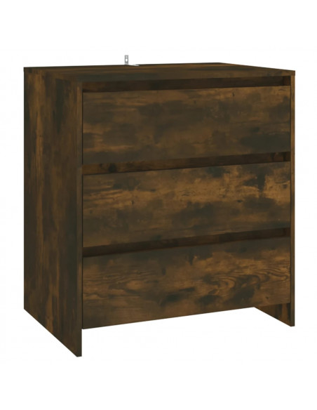 Credenza Rovere Fumo 70x41x75 cm in Truciolato