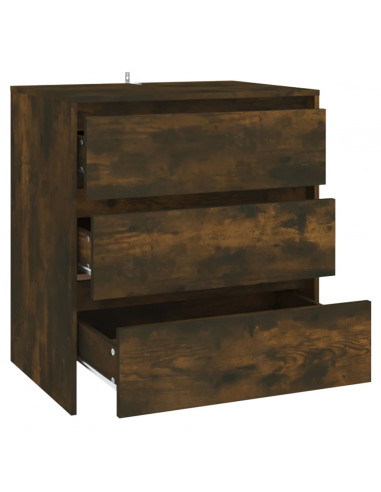 Credenza Rovere Fumo 70x41x75 cm in Truciolato