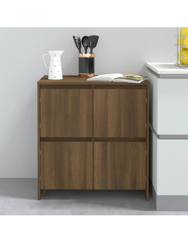 Credenze 2 pz Rovere Marrone 70x41x75 cm in Truciolato